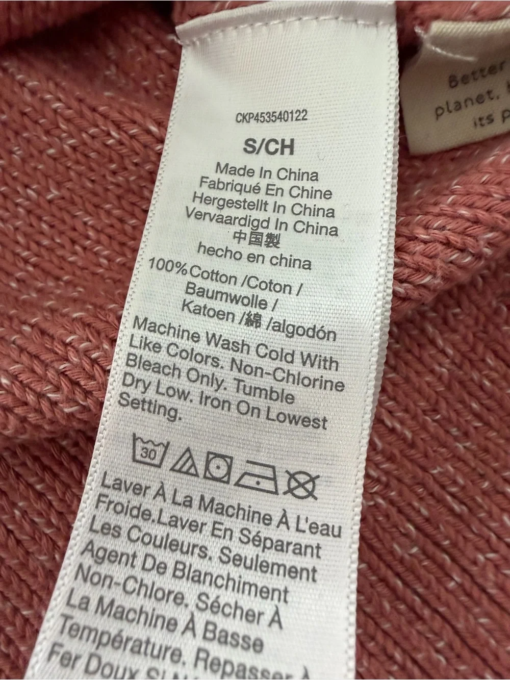 Madewell Cropped Button-Front Birchmoor Cardigan Sweater Marled Dusty Rose Sz S